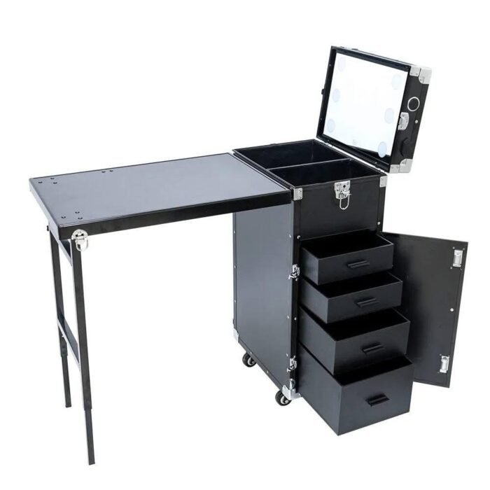 Foldable Salon Table Trolley w/USB Port Speaker and Led Light - Image 3