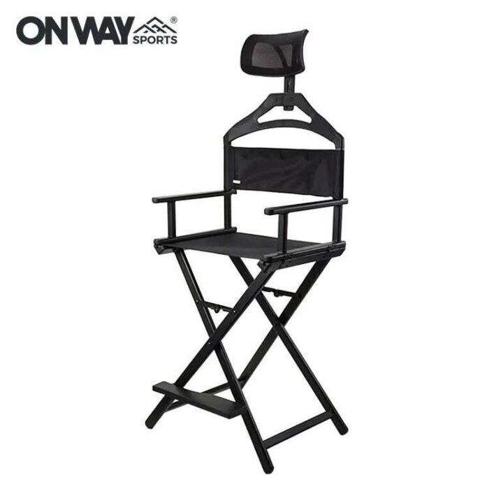 Make Up Chair w/Back Head Rest (55x42x116cm) Black