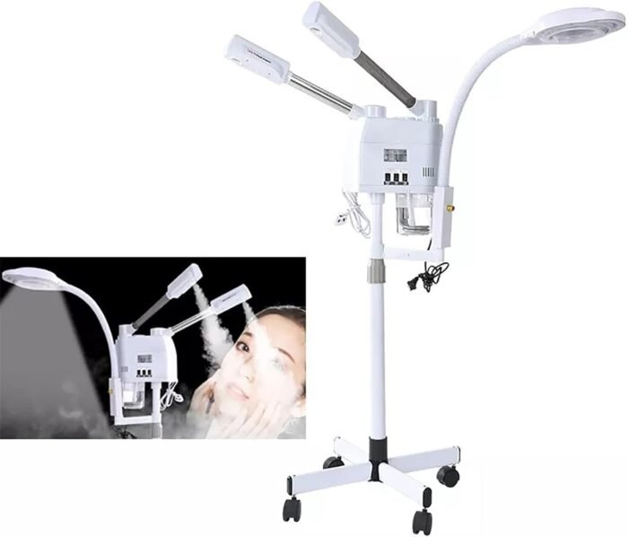 3 In 1 Facial Steamer, Hot and Cold Steam with 8X LED Magnifying Lamp, Open Pores, Reduce Blackheads, Pore Deep Cleaning, for Home Beauty Salon Spa - Image 2