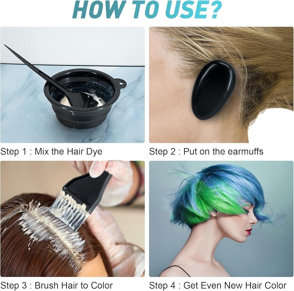 Hair Coloring Bowl and Brush Set 10pcs - Image 3